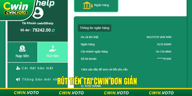 Trang chủ 57 Rút tiền đơn giản, nhanh chóng tại Cwin không lo gian lận